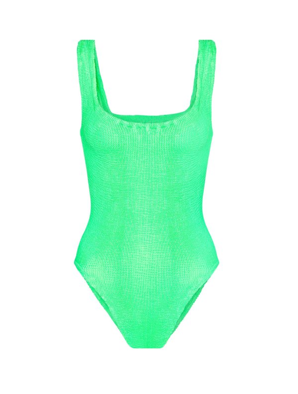 Square Neck Crinkle Swimsuit